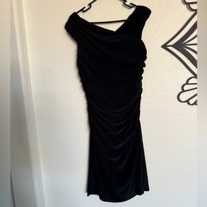 MIXT by HEIDI WEISEL Ruched Black Women's Dress - Size 14